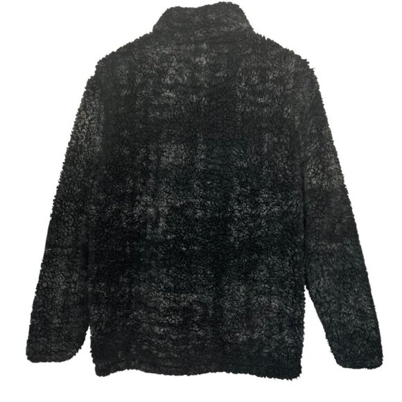 Simply Southern Women's S 1/2 Zip Teddy Sherpa Pullover Black Warm Cozy Soft - Picture 4 of 5